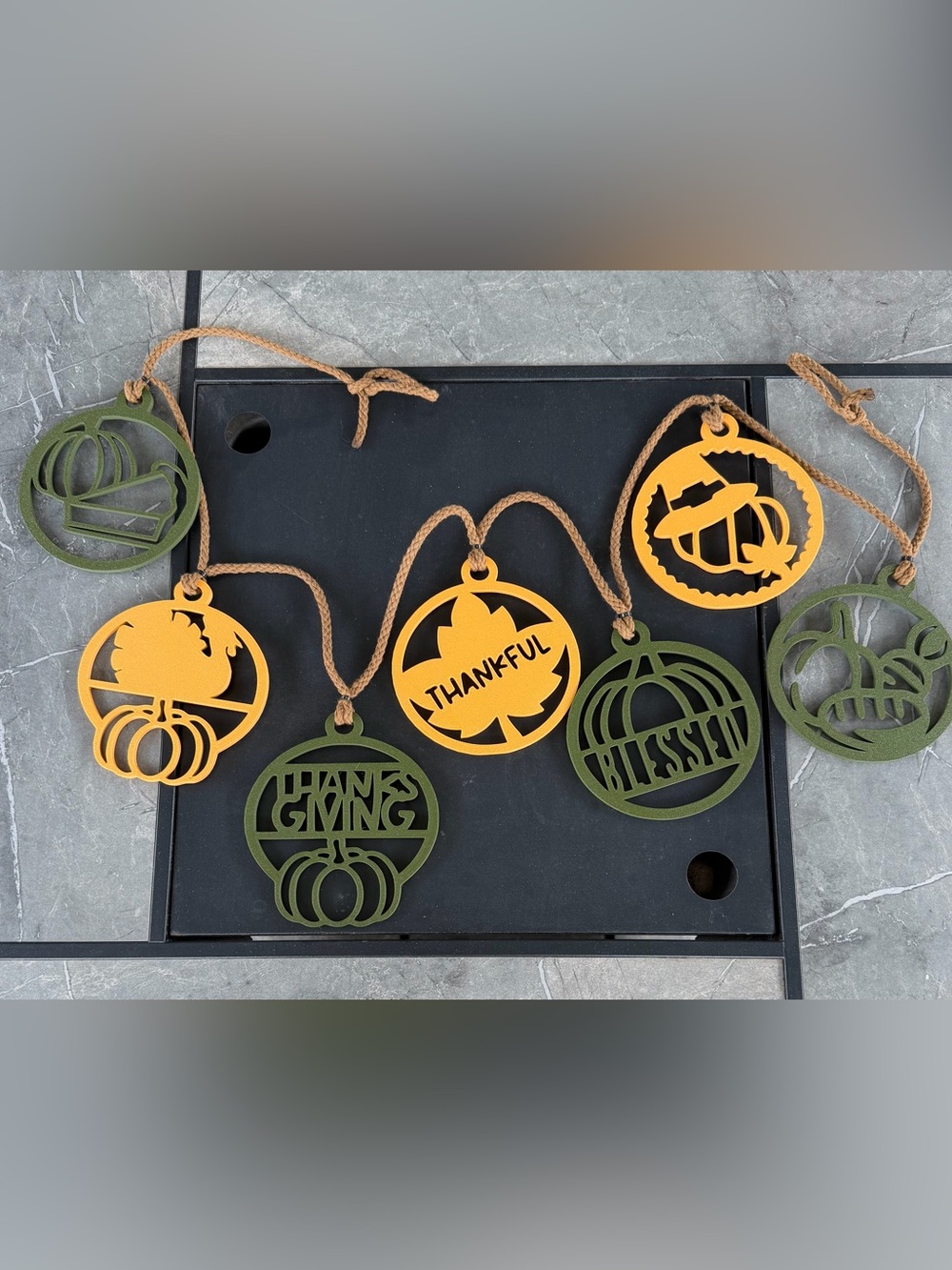 Thanksgiving Fall theme garland 54” 3D printed Handmade